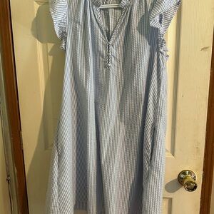 Time and Tru Blue Striped Dress